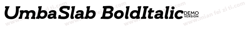UmbaSlab BoldItalic字体转换